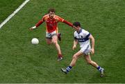 17 March 2014; Diarmuid Connolly, St Vincent's, in action against Eoghan O'Reilly, Castlebar Mitchels. AIB GAA Football All-Ireland Senior Club Championship Final, Castlebar Mitchels, Mayo, v St Vincent's, Dublin. Croke Park, Dublin. Picture credit: Ray McManus / SPORTSFILE
