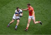 17 March 2014; Jarlath Curley, St Vincent's, in action against Danny Kirby, Castlebar Mitchels. AIB GAA Football All-Ireland Senior Club Championship Final, Castlebar Mitchels, Mayo, v St Vincent's, Dublin. Croke Park, Dublin. Picture credit: Ray McManus / SPORTSFILE