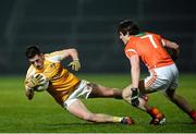 26 March 2014; Ryan Murray, Antrim, in action against Joe McElroy, Armagh. Cadbury’s Ulster Under 21 Football Championship Quarter Final Replay, Antrim v Armagh, Páirc Esler, Newry, Co. Down. Picture credit: Oliver McVeigh / SPORTSFILE