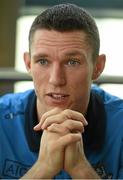 27 March 2014; Dublin's Darren Daly speaking during a press conference ahead of their side's Allianz Football League Division 1, Round 6, match against Mayo on Saturday. Dublin Senior Football Team Press Conference, The Gibson Hotel, Dublin. Picture credit: Barry Cregg / SPORTSFILE