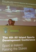 21 October 2005; John Treacy, Chief Executive, Irish Sports Council, speaking at the 4th All Island Sports Development Conference entitled 'Sport in Ireland: Raising the Stakes'. Osprey Hotel, Naas, Co. Kildare. Picture credit: Brian Lawless / SPORTSFILE