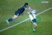 28 October 2005; A video grab of the tackle on Ireland's Philip Jordan by Chris Johnson of Australia. Johnson was shown a red card after this and a subsequent incident involving Ciaran McManus. 2005 Fosters International Rules Series, game 2, Australia v Ireland, Telstra Dome, Melbourne, Australia. Picture credit; SPORTSFILE