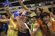 28 October 2005; Australian supporters before the start of the game. 2005 Fosters International Rules Series, game 2, Australia v Ireland, Telstra Dome, Melbourne, Australia. Picture credit; Ray McManus / SPORTSFILE