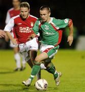 28 October 2005; Liam Kearney, Cork City, in action against Stephen Brennan, St. Patrick's Athletic. eircom League, Premier Division, Cork City v St. Patrick's Athletic, Turners Cross, Cork. Picture credit: David Maher / SPORTSFILE