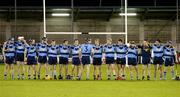 28 October 2005; UCD captain Mick Fitzgerald, (3), talks to his team-mates before the match. Dublin County Senior Hurling Championship Final, UCD v St. Vincent's, Parnell Park, Dublin. Picture credit: Brian Lawless / SPORTSFILE