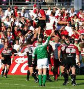 29 October 2005; Ulster's Matt McCullough wins a lineout against Biarritz Olympique. Heineken Cup 2005-2006, Pool 4, Biarritz Olympique v Ulster, Parc des Sports Aguilera, Biarritz, France. Picture credit: SPORTSFILE