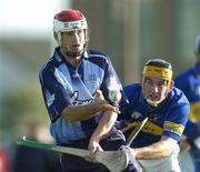 30 October 2005; Keith Wilson, Dublin, in action against Donal Shelley, Tipperary. Hurling Challenge match, Dublin v Tipperary, O'Toole's GAA Club, Ayrfield Park, Coolock, Dublin. Picture credit: Brendan Moran / SPORTSFILE