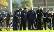 30 October 2005; New Tipperary manager Michael Babs Keating, in conversation with his selectors Tom Barry, left, John Leahy and physical trainer Brian Murray, right. Hurling Challenge match, Dublin v Tipperary, O'Toole's GAA Club, Ayrfield Park, Coolock, Dublin. Picture credit: Brendan Moran / SPORTSFILE