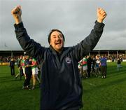 30 October 2005; St. Senan's managerTom Prenderville celebrate at the end of the game. Clare County Senior Football Championship Final, Kilmurry-Ibrickane v St. Senan's, Cusack Park, Ennis, Co. Clare. Picture credit: Kieran Clancy / SPORTSFILE