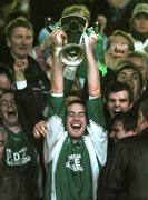 30 October 2005; Stradbally captain Eammon Delaney, lifts the cup at the end of the game. Laois County Senior Football Championship Final, Portlaoise v Stradbally, O'Moore Park, Portlaoise, Co. Laois. Picture credit: David Maher / SPORTSFILE