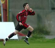 31 October 2005; Stephen Ward, Bohemians, celebrates after scoring his sides first goal. eircom League, Premier Division, Bohemians v Cork City, Dalymount Park, Dublin. Picture credit: David Maher / SPORTSFILE