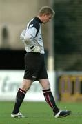 31 October 2005; A dejected Bohemians goalkeeper Matt Gregg, after his mistake lead to Cork City's first goal. eircom League, Premier Division, Bohemians v Cork City, Dalymount Park, Dublin. Picture credit: David Maher / SPORTSFILE