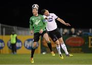 28 March 2014; Jason Byrne, Bohemians, in action against Andy Boyle, Dundalk. Airtricity League Premier Division, Dundalk v Bohemians, Oriel Park, Dundalk, Co. Louth. Photo by Sportsfile