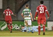 28 March 2014; Shamrock Rovers goalkeeper Barry Murphy makes a second half save. Airtricity League Premier Division, Shamrock Rovers v Sligo Rovers, Tallaght Stadium, Tallaght, Co. Dublin. Picture credit: David Maher / SPORTSFILE