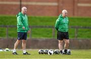 29 March 2014; Coaches JJ Glynn, left, and Michael Doyle during a 7-a-side football training session at the Paralympics Ireland 2014 Athlete Panel Multisport Training Camp, University of Limerick, Limerick. Picture credit: Diarmuid Greene / SPORTSFILE