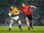 29 March 2014; Stephen Bray, Meath, in action against Daniel McCartan, Down. Allianz Football League, Division 2, Round 6, Meath v Down. Páirc Táilteann, Navan, Co. Meath. Picture credit: Oliver McVeigh / SPORTSFILE