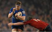 29 March 2014; Jamie Heaslip, Leinster, is tackled by Denis Hurley, Munster. Celtic League 2013/14, Round 18, Leinster v Munster, Aviva Stadium, Lansdowne Road, Dublin. Picture credit: Stephen McCarthy / SPORTSFILE