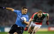 29 March 2014; Kevin McManamon, Dublin, in action against Tom Cunniffe, Mayo. Allianz Football League, Division 1, Round 6, Dublin v Mayo. Croke Park, Dublin. Picture credit: Ray McManus / SPORTSFILE