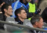 29 March 2014; Dublin captain Stephen Cluxton watches the second half from the stand after he was sent off. Allianz Football League, Division 1, Round 6, Dublin v Mayo. Croke Park, Dublin. Picture credit: Dáire Brennan / SPORTSFILE