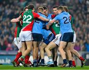 29 March 2014; Dublin and Mayo players involved in scuffle during the second half. Allianz Football League, Division 1, Round 6, Dublin v Mayo. Croke Park, Dublin. Picture credit: Dáire Brennan / SPORTSFILE
