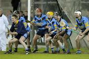 28 October 2005; UCD players prepare to block a free. Dublin County Senior Hurling Championship Final, UCD v St. Vincent's, Parnell Park, Dublin. Picture credit: Brian Lawless / SPORTSFILE