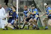 28 October 2005; UCD goalkeeper Brian Campion stops a free from St. Vincent's. Dublin County Senior Hurling Championship Final, UCD v St. Vincent's, Parnell Park, Dublin. Picture credit: Brian Lawless / SPORTSFILE
