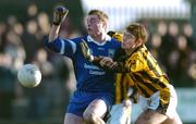 6 November 2005; Joe Diver, Bellaghy, in action against Anthony Cunningham , Crossmaglen Rangers. Ulster Club Senior Football Championship Quarter-Final, Crossmaglen Rangers v Bellaghy, St. Oliver Plunkett Park, Crossmaglen, Armagh. Picture credit: David Maher / SPORTSFILE