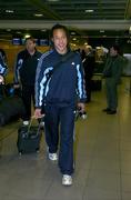 6 November 2005; New Zealand captain Tana Umaga arriving at Dublin airport in advance of their game against Ireland. Dublin Airport, Dublin.Picture credit: Brendan Moran / SPORTSFILE