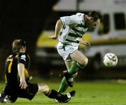 7 November 2005; Trevor Molloy, Shamrock Rovers, in action against Colin O'Brien, Cork City. eircom League, Premier Division, Shamrock Rovers v Cork City, Dalymount Park, Dublin. Picture credit: David Maher / SPORTSFILE