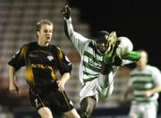 7 November 2005; Mark Rutherford, Shamrock Rovers, in action against Colin O'Brien, Cork City. eircom League, Premier Division, Shamrock Rovers v Cork City, Dalymount Park, Dublin. Picture credit: David Maher / SPORTSFILE