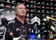 8 November 2005; Graham Henry, New Zealand coach, speaking at a press conference ahead of the International friendly, Permenant TSB test, between Ireland and New Zealand. Castleknock Hotel, Dublin. Picture credit: Damien Eagers / SPORTSFILE