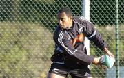 9 November 2005; Winger Joe Rokocoko in action during squad training. New Zealand squad training, Westmanstown Sports Centre, Dublin. Picture credit: Pat Murphy / SPORTSFILE