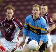6 November 2005; Michael Donnellan, Salthill-Knocknacarra, in action against James Nallen, Crossmolina. Connacht Club Senior Football Championship Semi-Final, Salthill-Knocknacarra v Crossmolina, Pearse Stadium, Galway. Picture credit: Damien Eagers / SPORTSFILE