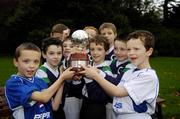 10 November 2005; Granada U8's, from left to right, are Jordan Lawless, Robert Doyle, Cormac Campbell, Daniel Doyle, Jonny Guy, Conor Montayne and Craig Duffy holding the Player's Player of the Year award at the announcement by the Professional Footballers' Association of Ireland of the nominees for the PFAI awards for season 2005. Herbert Park, Dublin. Picture credit: Damien Eagers / SPORTSFILE