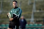 11 November 2005; Ronan O'Gara, Ireland, practices his kicking during the captain's run. Ireland Captain's Run, Lansdowne Road, Dublin. Picture credit: Damien Eagers / SPORTSFILE