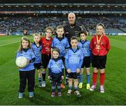 29 March 2014; Referee Cormac Reilly with match day mascots and Young Whistlers before the game. Allianz Football League, Division 1, Round 6, Dublin v Mayo. Croke Park, Dublin. Picture credit: Ray McManus / SPORTSFILE