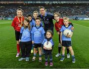 29 March 2014; Match day mascots with Dublin Captain Stephen Cluxton before the game. Allianz Football League, Division 1, Round 6, Dublin v Mayo. Croke Park, Dublin. Picture credit: Ray McManus / SPORTSFILE