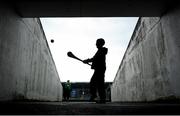 30 March 2014; Rian Martin, age 10, from Littleton, Co. Tipperary, practices his skills before the start of the game. Allianz Hurling League Division 1, Quarter-Final, Tipperary v Cork, Semple Stadium, Thurles, Tipperary. Picture credit: David Maher / SPORTSFILE