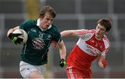 30 March 2014; Padraig Brophy, Kildare, in action against Gareth McKinless, Derry. Allianz Football League Division 1, Round 6, Derry v Kildare, Celtic Park, Derry. Picture credit: Oliver McVeigh / SPORTSFILE