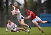 30 March 2014; Peter Harte, Tyrone, in action against Fintan Goold, Cork. Allianz Football League Division 1, Round 6, Cork v Tyrone, Pairc Ui Rinn, Cork. Picture credit: Ramsey Cardy / SPORTSFILE