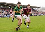 30 March 2014; Stephen O'Brien, Kerry, in action against Steven Gilmore, Westmeath. Allianz Football League Division 1, Round 6, Westmeath v Kerry, Cusack Park, Mullingar, Co. Westmeath. Photo by Sportsfile