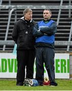 30 March 2014; Limerick joint managers Donal O'Grady, left, and TJ Ryan in conversation after defeat to Galway. Allianz Hurling League Division 1, Quarter-Final, Limerick v Galway, Gaelic Grounds, Limerick. Picture credit: Diarmuid Greene / SPORTSFILE