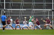 30 March 2014; Galway goalkeeper Colm Callanan saves a 21-yard-free late on in the second half from Shane Dowling, Limerick. Allianz Hurling League Division 1, Quarter-Final, Limerick v Galway, Gaelic Grounds, Limerick. Picture credit: Diarmuid Greene / SPORTSFILE