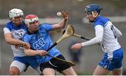30 March 2014; Colm Cronin, Dublin, in action against Stephen Molumphy, left, and Austin Gleeson, Waterford. Allianz Hurling League Roinn 1A, Relegation Play-Off, Waterford v Dublin, Walsh Park, Waterford. Picture credit: Stephen McCarthy / SPORTSFILE