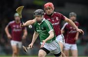 30 March 2014; Graeme Mulcahy, Limerick, in action against Iarla Tannian, Galway. Allianz Hurling League Division 1, Quarter-Final, Limerick v Galway, Gaelic Grounds, Limerick. Picture credit: Diarmuid Greene / SPORTSFILE