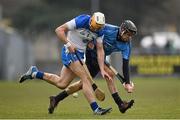 30 March 2014; Shane Fives, Waterford, in action against Alan McCrabbe, Dublin. Allianz Hurling League Roinn 1A, Relegation Play-Off, Waterford v Dublin, Walsh Park, Waterford. Picture credit: Stephen McCarthy / SPORTSFILE