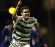 11 November 2005; Willo McDonagh, Shamrock Rovers, celebrates after scoring his sides first goal. eircom League, Premier Division, Shamrock Rovers v Waterford United, Dalymount Park, Dublin. Picture credit: Brian Lawless / SPORTSFILE
