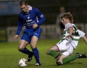 11 November 2005; Neil Andrews, Waterford United, in action against Paul Malone, Shamrock Rovers. eircom League, Premier Division, Shamrock Rovers v Waterford United, Dalymount Park, Dublin. Picture credit: Brian Lawless / SPORTSFILE
