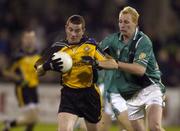 12 November 2005; Thomas Freeman, Ulster, in action against Padraig Clancy, Leinster. M Donnelly Interprovincial Football Championship Final, Leinster v Ulster, Parnell Park, Dublin. Picture credit: Pat Murphy / SPORTSFILE