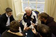 14 November 2005; Assistant Coach, Alan Gaffney, Australia, speaking at a press conference ahead of the International friendly Permanent TSB Test game against Ireland. Portmarnock Hotel and Golf Links, Portmarnock, Co. Dublin. Picture credit: Damien Eagers / SPORTSFILE